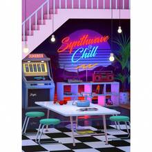 1PC Optional Frame Neon Synthwave Arcade Zone Dream Posters Canvas Painting Game Playroom Wall Art Picture For Cafe Club Room Home Decoration Reusable Frame ,Wall Art With Frame - Multicolor - View 66
