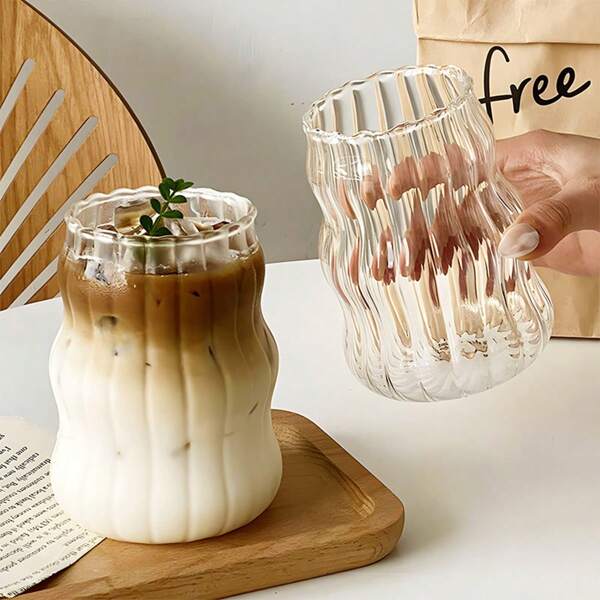 1pc Glass Cup Coffee Mug Heatproof Glass Cup Wholesale Cross-Border Frozen Cup High-Quality Cold Drink Milk Tea Cup