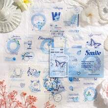 6 件薄纱纹理字母贴纸，适用于日记本、剪贴簿、计划簿和 DIY 工艺品