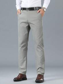 2 peças Calça de Terno Casual Minimalista, Versátil para Ir e Vir do Trabalho, Férias, Todas as Estações - Primavera, Verão, Outono, Inverno