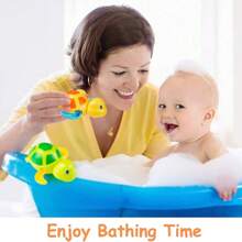 3 pezzi Tartarughina da bagno a carica per bambini, giocattolo per il bagnetto, giocattolo interattivo per bambini di 1 anno, adatto per bambini e bambine che amano giocare in acqua
