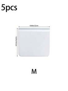 5个可重复使用食品储存袋 - 硅胶冷冻袋防漏立式可重复使用食品收纳袋多用防漏密封袋，适用于肉类水果蔬菜