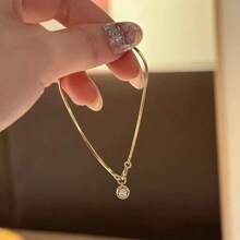1pc Stainless Steel Fashionable Unique Creative Bubble Snake Bone Design Bracelet For Women, High-End Versatile Small Niche Daily Wear Stackable Bracelet, Holiday Gift