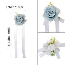 1 Stück Armband mit blauer Rosen Sternenhimmel Optik, Hochzeit Brautjungfer Party Feier Spitze Armband