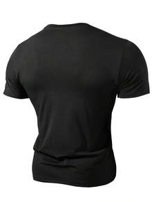 5 Pieces Of Men's Casual Sport T-Shirts, Solid Color Round Neck Short Sleeves, Quick-Drying Breathable Training Shirts, Fitness Running Shirts, Summer Casual Comfortable Tops