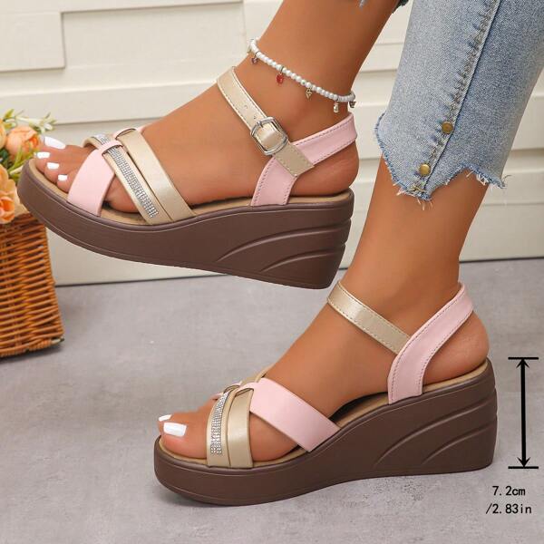 2.5" Platform Summer Stylish Fashion Multi-Color Open Toe Unconstrained High Heels