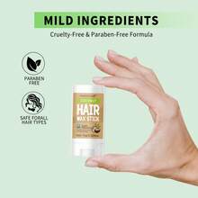 MISS FACTORX 15g 椰子香味发蜡棒，适用于假发或头发，可控制头发乱毛，抚平毛躁和散落的边缘 - 椰子 - 查看 6