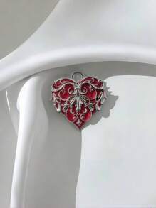 5pcs Alloy Oil Drop Personalized Retro Poker Element Pendant, Heart, Plum Blossom, Square Charms, DIY For Phone Chains, Bags, Necklaces, Earrings, Keychains, Jewelry Accessories