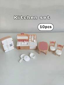 Mini Dollhouse Furniture Set, Suitable For Bedroom, Living Room And Bathroom Decor | Ideal Christmas/Halloween Gift, Dollhouse Miniatures. Mini Furniture Set, Fit For Doll House - Bedroom, Living Room, Kitchen, Bathroom Accessories - Holiday Gifts, Christmas, Halloween