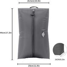 Professional Vacuum Bags For Travel, Reusable Vacuum Compression Bags For Suitcases And Backpack Space Saver Vacuum Bags Lightweight&Durable - Grey - View 2