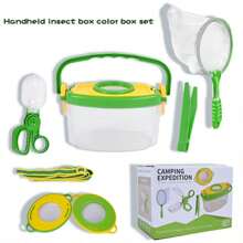 Set explorador de bichos para niños, para exterior, con pinzas, lupa, red de captura, genial para acampar, con empaque de regalo