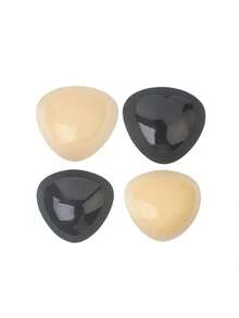 2pcs Washable Bra Cup Inserts For Bikini Tops Bra Cup Inserts, Sports Cup Inserts Push-Ups Breathable, Removable For Women, Heart-Shaped Breast Pads Self-Adhesive Chest Pads For Women Bikini Swimsuits Push-Ups Thickened Breathable Sponge Bra Insert Pads - Multicolor - View 6