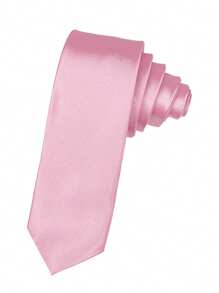 1 pieza Corbata de unicolor para hombre, corbata formal de negocio estrecha (2 pulgadas de ancho), brillante casual, adecuada para uso diario, bodas, banquetes, fiestas, eventos, regalo
