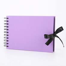 Álbum de fotos A5 para álbum de recortes, accesorios para libros de invitados de 6 pulgadas, 60 páginas negras, libro de recortes, libro de recuerdos para Baby Shower, viaje azul PLSC - Azul - Ver 11