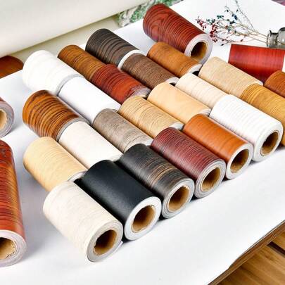 1 rolo de papel de parede autoadesivo com textura de madeira, rodapé, rodapé, renovação de móveis, adesivos para cintura, cozinha, decoração de sala de estar, moldura de janela, bordas decorativas de moldura de porta, adesivos de parede para reforma de casa, decoração de casa, decoração de parede, banheiro, decoração de banheiro, papel de parede, papéis de parede