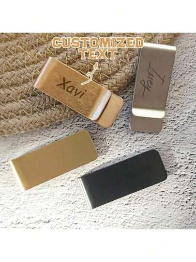 Customized 1Pc Money Clip, Custom Engraved Money Clip, Personalized Money Clip Stainless Steel Money Clips Groomsmen Gift, Anniversary Gift For Dad, For Husband, Father's Day Gift, Anniversary Gift, Groomsmen Gift, Valentine's Day Father's Day Gift, Husband Gift, Gift For Father, Gift For Boyfriend, Gift For Him,Bags & Luggage,2025 Halloween Accessories, Urban Chill, Vintage