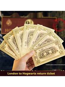 1pc Express Ticket - 943/257 Collectible Train Ticket - Movie & Anime Merchandise, Gold Foil Ticket - Cosplay Prop - Christmas, Birthday, New Year Gift