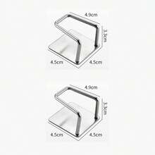 1pc Stainless Steel Sink Sponge Holder, Strong Adhesive Self-Adhesive Dry Rack, Kitchen Sink Drainage Dry Rack, Cleaning Sponge Rack Hook, Durable & Fashionable Bathroom Accessory