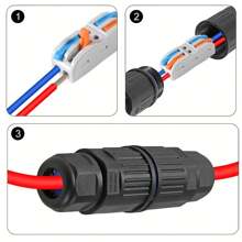 1 Stück Kabel Verbinder, Kabel Verbinder Schnellverbindung Terminal, 2-In-2-Out-3-In-3-Out LED Lampe Außentermin al, kein Schweißen erforderlich
