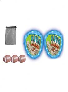 Juego de pelotas pegajosas con objetivo luminoso - Conjunto de 6 pelotas de succión y guantes con objetivo luminoso, juguete deportivo para niños mayores de 3 años (para uso en interiores y exteriores) Labobo