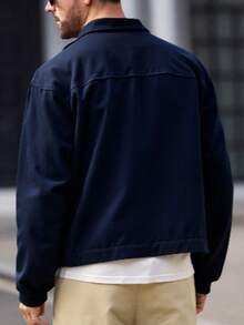 Men Jackets And Coats - Navy Blue - View 2