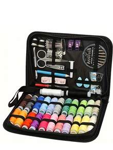 95pcs Sewing Kit (Random Color) - Comprehensive Sewing Supplies And Accessories Set, Includes 24-Color Threads, Needles, Scissors, Buttons, Ruler, Seam Ripper, Etc. - Suitable For Small Repairs, Emergency Fixes, Tailoring, DIY Crafts - Portable Travel Sewing Box, For Home, Outdoor, And On-The-Go Use