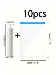 1 Pc Portable Travel Vacuum Compression Bag, Large Capacity PVC Vacuum Storage Bag, Space Saving Garment Bag For Clothes, Bedding, Shoes, Carpets, Pillows, Suitable For School, Home, Dorm, Business Travel, Vacation, Wardrobe - Multicolor - View 29