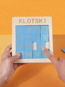 1 件木制华容道数字拼图桌面挑战游戏，生日礼物 - 节日礼物 - 彩色 - 查看 8