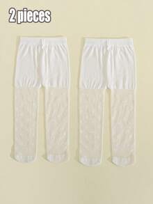 2對女童尼龍連腳跳舞緊身褲 - 彩色 - 查看 16