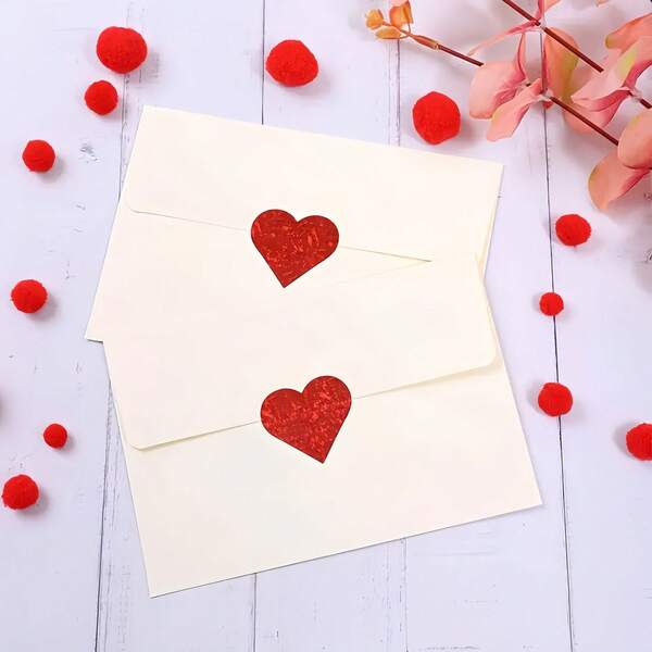 1/2/3pcs Heart Shaped Wedding Gift Tags, Wedding Party Gift Packaging, Interesting Party Favors For New Year, Easter, Valentine's Day, Suitable For Gift Sealing, Envelopes