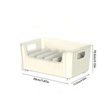 1pc 6-Compartments Detachable Spice Rack, Large Capacity Kitchen Condiment Storage Box, Suitable For Fridge, Cabinet, Countertop Seasoning Organization