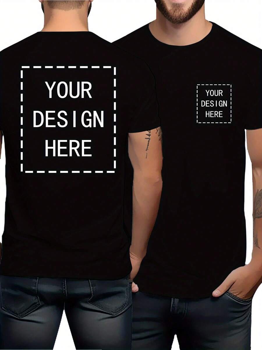 Customized Boyfriend Style Men's Loose Breathable Lightweight Comfortable T-Shirt, Men's T-Shirt, Shirt, Spring/Summer, Casual, Loose, Vacation, Outdoor, Holiday, Spring/Summer, Photo Customization, Custom Graphics, Can Use Your Own Photo/Logo, Suitable For Couples, Pranks, Surprise Gifts, Boyfriend Style Men's Sportswear, Boyfriend Style Men's Basic/Streetwear Ideal Gift, Suitable For Boyfriend, Family, Friend Birthday