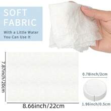 100 szt. różowych mini ręczników w tabletkach - jednorazowe, przenośne, ultramiękkie chusteczki higieniczne, które mogą służyć również jako ręczniki do twarzy i chusteczki do rąk, idealne w podróży, na kempingu, do uprawiania sportu, pielęgnacji urody i wszystkich przygód na świeżym powietrzu, a także do użytku w domu!