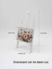 Mini Painting Toys Model, Realistic Palette, Dollhouse Decor DIY Accessories, Doll House Study Room Decoration, Paint Model, Brush Model, Mini Painting Board, Miniature Palette Decor - Multicolor - View 9