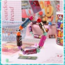 1pc Multi-Size Mystery Box Sticker Bracelet, DIY Free-Combination Beaded Bracelet, Surprise Mystery Box, Creative Sticker [Some Parts Randomly Selected, Color Difference, Outer Packaging Randomly Shipped]