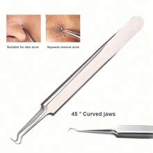 1/3/5pcs Stainless Steel Blackhead Removal Tool Set, Acne Needle Blackhead Clip, Facial Cleaning Tool Set, Nose Cleaning Tool,Stainless Steel Blackhead Tweezer Set Pimple Tweezers Extractor Tool For Remove Blackhead - Multicolor - View 5