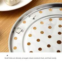 1pc Multi Functional Stainless Steel Steaming Rack, Detachable Waterproof Steaming Compartment, Household Kitchen, Multi Specification Steaming Basket Plate, Pressure Cooker Steaming Rack