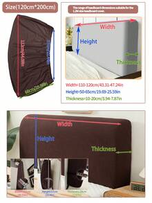 1 Đồng Bằng Đầu Giường Cove, Vải Đơn Giản Đầu Giường Bọc Cho Phòng Ngủ - Cà phê nâu - Xem 18