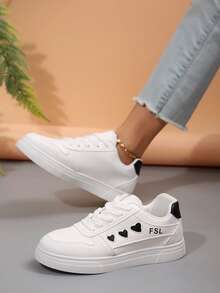 青少年2025新款春夏秋季休闲运动百搭白色运动鞋配裙子低帮一脚蹬鞋时尚透气舒适防滑 - 黑與白 - 查看 5