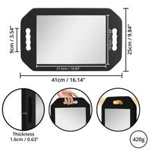 1 件符合人体工程学的手持式理发镜，带双手柄 - 轻巧便携的沙龙品质玻璃镜，适合理发师和美容师使用 - 非常适合后脑勺剪发 - 彩色 - 查看 12