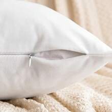 2pcs Modern Pink And White Striped Pillow Covers, 30x50cm, Soft Polyester Waist Cushion Case With Zipper, Washable, Decorative Pillowcase Suitable For Various Room Types - Single-Sided, No Insert - Pink - View 10