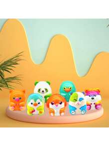 18/24 pièces Jouets micro Squishy thème animal - Faveurs de fête, jouets anti-stress moelleux à compression lente (aléatoire)