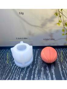 1 pièce Moule en silicone de bougie 3D en forme de football, basket-ball, rugby, volley-ball, baseball