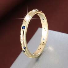 1pc Creative Geometric Design Cubic Zirconia Ring For Girls, Gift For Elders, Ramadan Gift