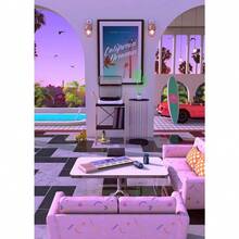 1PC Optional Frame Neon Synthwave Arcade Zone Dream Posters Canvas Painting Game Playroom Wall Art Picture For Cafe Club Room Home Decoration Reusable Frame ,Wall Art With Frame - Multicolor - View 129
