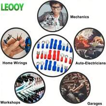 2.8 毫米、4.8 毫米、6.3 毫米公母铲形连接器套件，15 件压接端子电连接器，包括铲形、环形、叉形线连接器的电端子