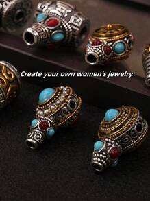 3 peças, acessórios de três canais, não desbotam facilmente, antialérgicos, perfeitos para fazer pulseiras, colares, joias corporais, acessórios de joias, faça suas próprias joias especiais. Acessórios para fazer joias de Halloween
