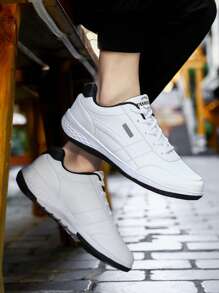 Hot Selling Plus Size Men's Sneakers, New 2025 Summer Breathable Fashionable Sports Shoes With PU Leather