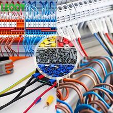 AWG 22-10 电线端子套件，绝缘环连接器组合套件，适用于工业用途，8 种 AWG 22-7 连接器，针式端子组合，铜压接绝缘线端端子