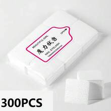 300片装无绒指甲湿巾美甲设备棉垫无绒餐巾美甲蓬松指甲棉指甲湿巾指甲清洁器，卸甲好帮手 - 彩色 - 查看 6